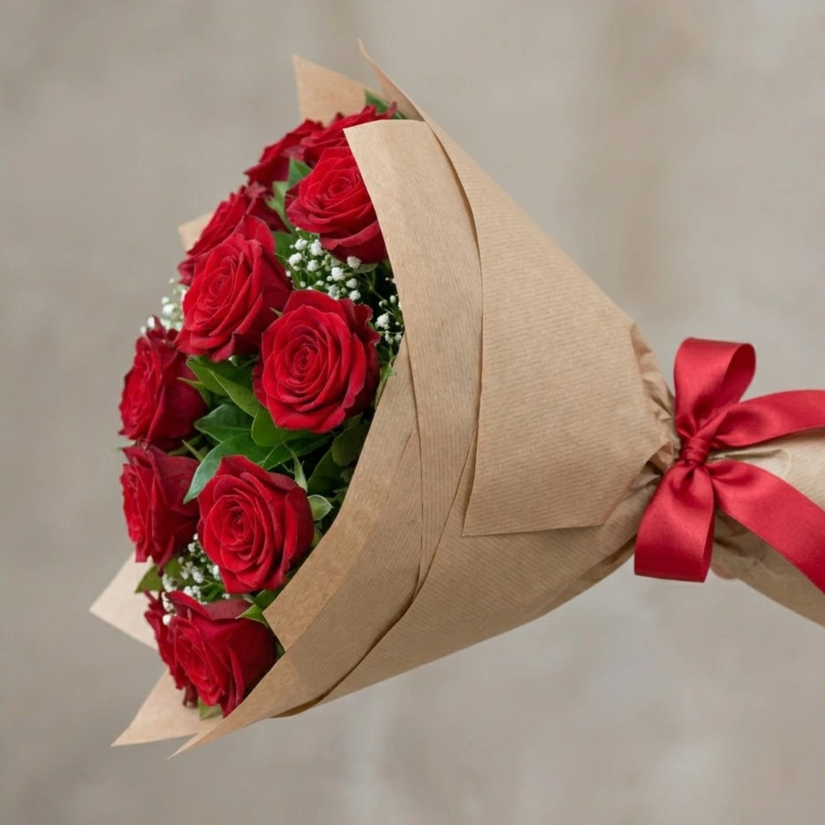 Classic Red Rose Bouquet - Image 3